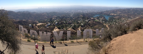 The Hollywood Sign from above