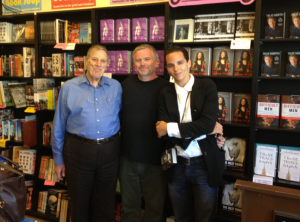 Here I am at the booksigning with Chris and Miles Kreuger. Miles knew Mae and provided the anecdote that opened Mae Murray: The Girl with the Bee-Stung Lips.