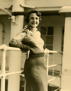 Sally onboard the Ile De France in 1933
